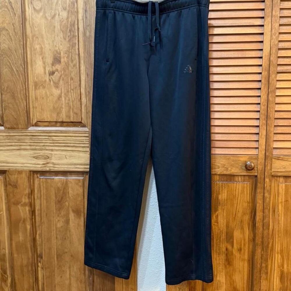 Adidas black sweatpants with drawstring